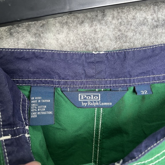 Vintage 90s Polo Ralph Lauren Big 3 Logo Embroidered Swim Trunks Size 32 - Picture 7 of 7